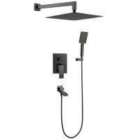 Душевая система встраиваемая Filarete Waterfall FL1010BG Оружейная сталь