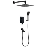 Душевая система встраиваемая Filarete Waterfall FL1010BL Чёрный