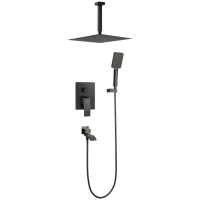 Душевая система встраиваемая Filarete Waterfall FL1012BG Оружейная сталь
