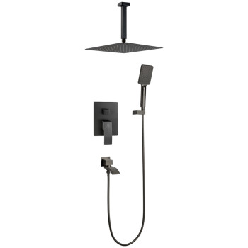 Душевая система встраиваемая Filarete Waterfall FL1012BG Оружейная сталь